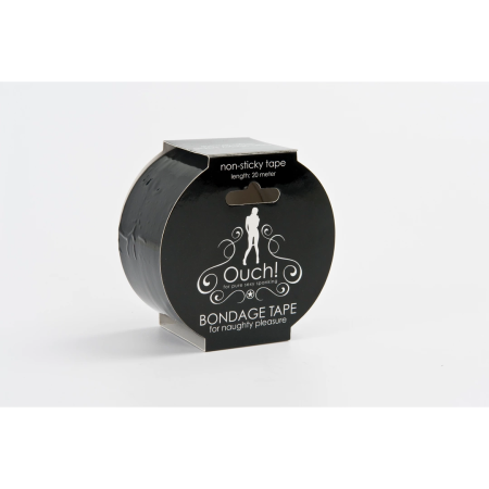 Shots Bondage Tape Black Self-Adhesive 20m Non-Sticky Restraint