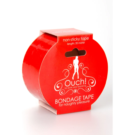 Shots Bondage Tape Black Self-Adhesive Restraint 20 m