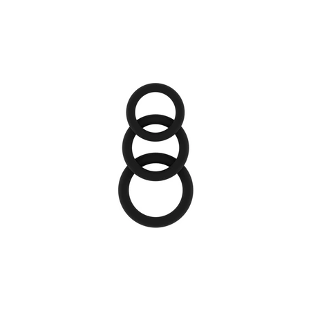 EasyToys Silicone Support Ring Set Black & Grey 3 Sizes Ergonomic Design