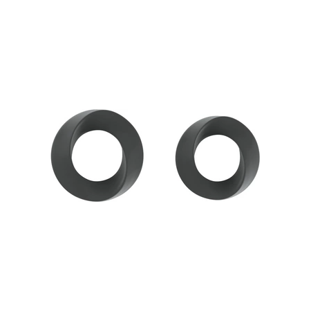 SINNERGEE No.24 Silicone Ring Set Black & Grey Adjustable 2 Sizes