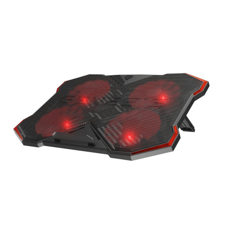 GENESIS Oxid 260 aušinimo padėklas nešiojamam kompiuteriui 43,9 cm (17.3") juodas, raudonas