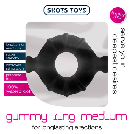 Shots Gummy Ring Medium - Flexible TPE Support Ring Transparent