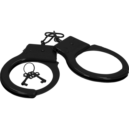 Ouch! Adjustable Metal Handcuffs with Safety Release, Silver
