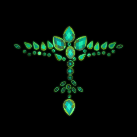 Bijoux Indiscrets Bling Chest Stickers Luminous Body Art Decorations