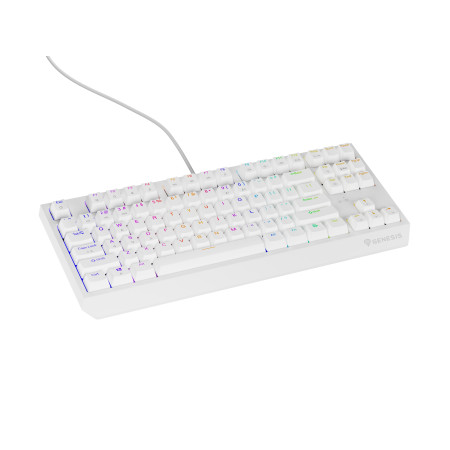 GENESIS Thor 230 TKL žaidimų klaviatūra USB + RF Wireless + Bluetooth QWERTY Balta
