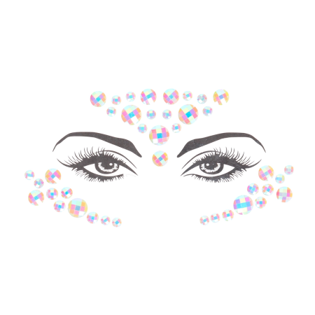 Bijoux Indiscrets Glow Face Stickers - Luminous Body Jewelry, Self-Adhesive