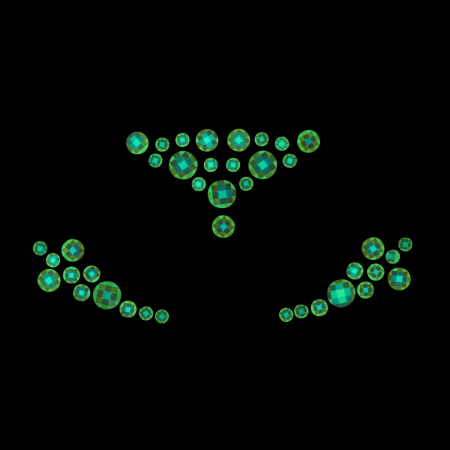 Bijoux Indiscrets Glow Face Stickers - Luminous Body Jewelry, Self-Adhesive