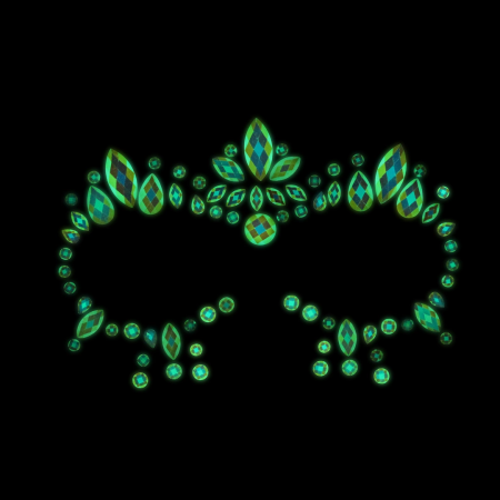 Shots Body Jewelry Stickers Face Model - Glow-in-the-Dark Design