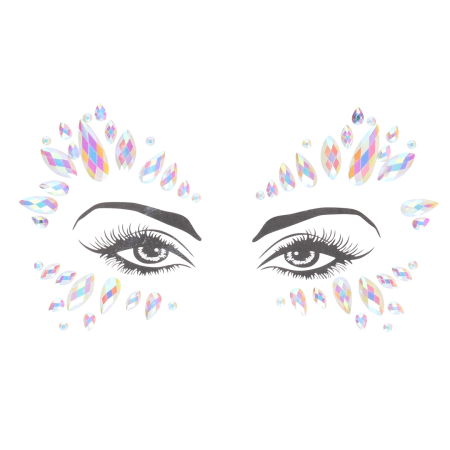 Shots Glow-in-the-Dark Face Body Jewelry Stickers - Luminous Glam Effect