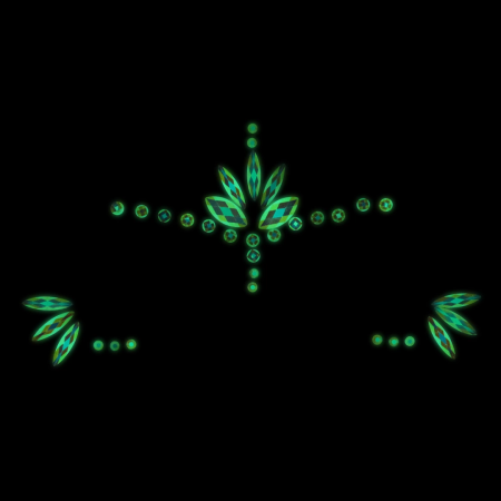 Rimba Glow-in-the-Dark Face Decorative Jewelry Stickers