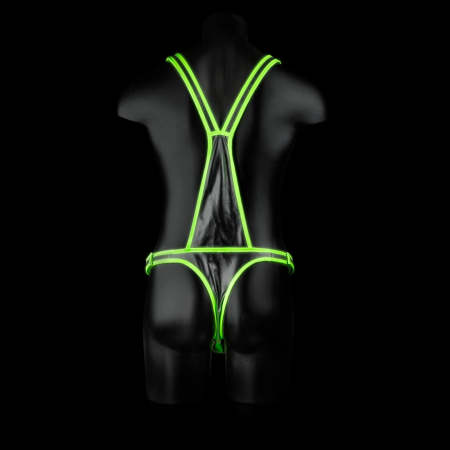 Ouch! Glow in the Dark Body Harness S/M - Adjustable Neon System