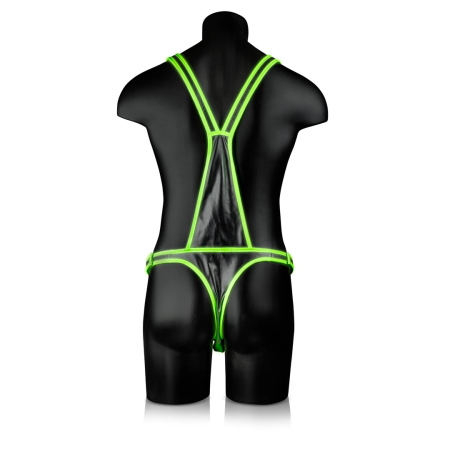 Ouch! Glow in the Dark Body Harness S/M - Adjustable Neon System