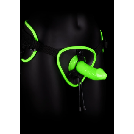 Ouch! Glow-in-the-Dark Adjustable Strap-On Harness Green