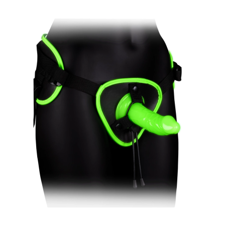 Ouch! Glow-in-the-Dark Adjustable Strap-On Harness Green