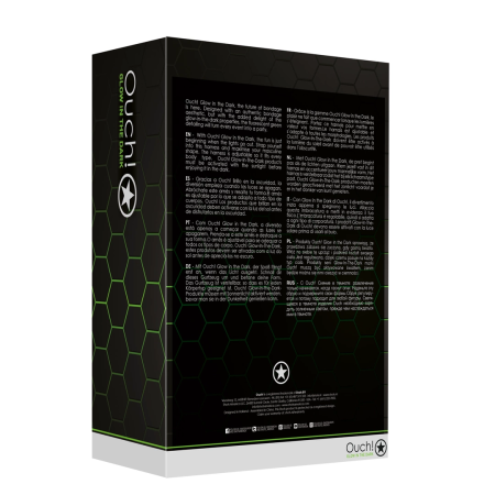 OUCH! Chest Harness Glow-in-the-Dark L/XL Adjustable Neon Green