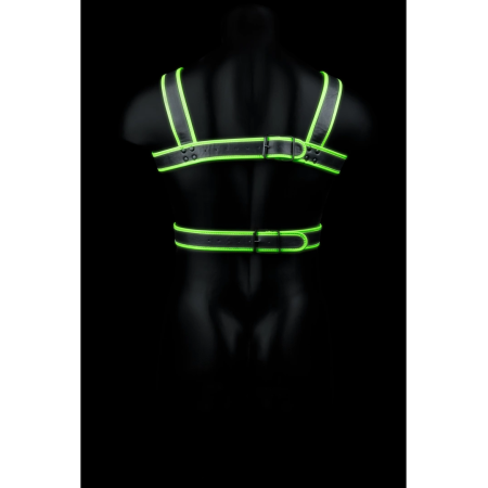 Ouch! Body Armor Harness Glow-in-the-Dark Adjustable S/M Green
