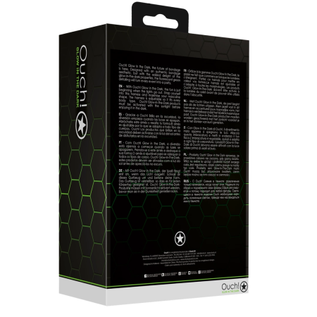 Ouch! Body Armor Glow-in-the-Dark Harness L/XL Adjustable Neon Green