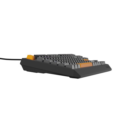 GENESIS Thor 230 TKL žaidimų klaviatūra USB + RF Wireless + Bluetooth QWERTY Juoda, Pilka, Oranžinė