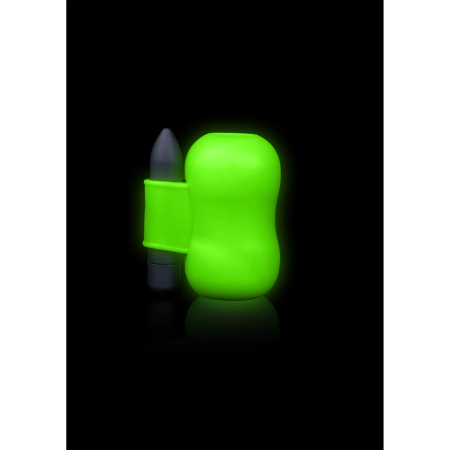 Ouch! Glow in the Dark Vibrating Intimate Device, Fluorescent Green