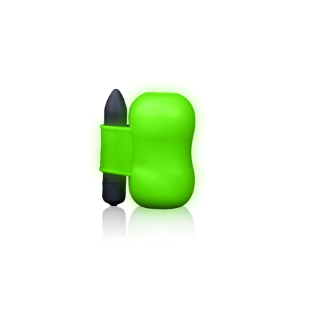 Ouch! Glow in the Dark Vibrating Intimate Device, Fluorescent Green