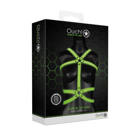 Ouch! Body Armor Glow in the Dark Full Body Harness L/XL