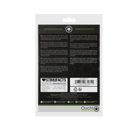 Ouch! Glow in the Dark Comfort Ring Set 2pcs Flexible Green