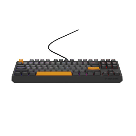 GENESIS Thor 230 TKL žaidimų klaviatūra USB + RF Wireless + Bluetooth QWERTY Juoda, Pilka, Oranžinė
