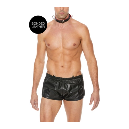 Kiotos Deluxe Adjustable Bondage Collar - One Size, Black, Stainless Steel