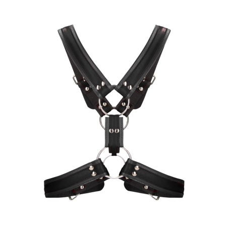 Scottish Leather Adjustable Harness S/M - Stainless Steel Details