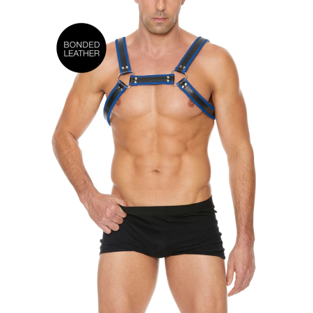Luxe Bonded Leather Bulldog Harness S/M - Adjustable Straps & Buckles