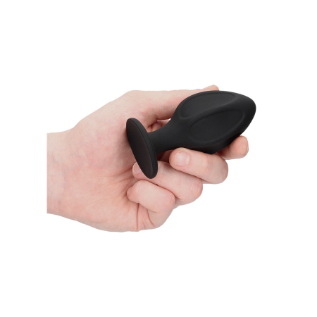 Sinner Gear Diamond Silicone Anal Plug Set with Suction Base Black