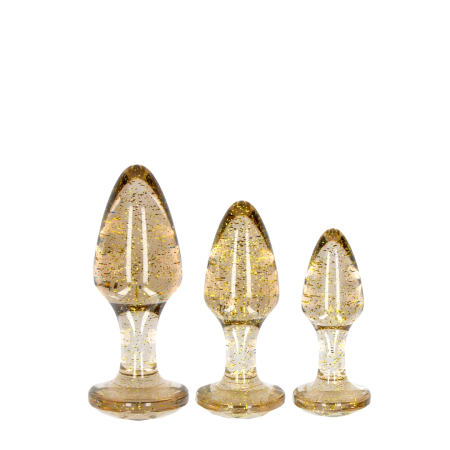 EasyToys Acrylic Anal Plug Set 3 Sizes - Transparent, Smooth Surface