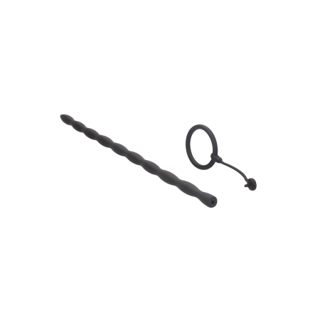 OUCH! Silicone Plug & Support Ring Set, 30 cm, Medical Grade, Black