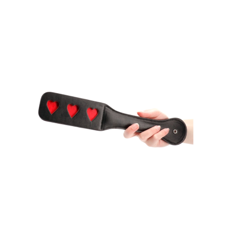Rimba Paddle HEARTS - Leather Impact Tool with Heart Pattern