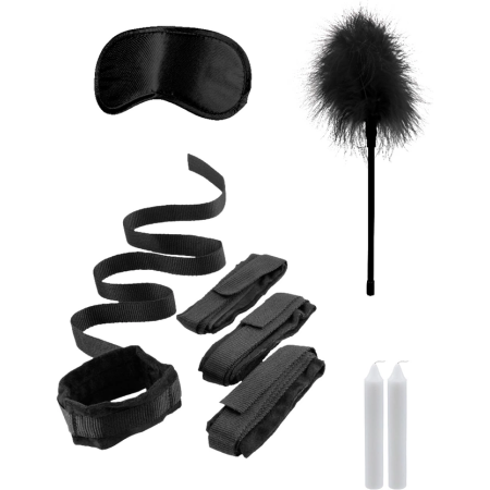 Loving Joy Bed Bondage Kit - Adjustable Velvet Cuffs & Accessories