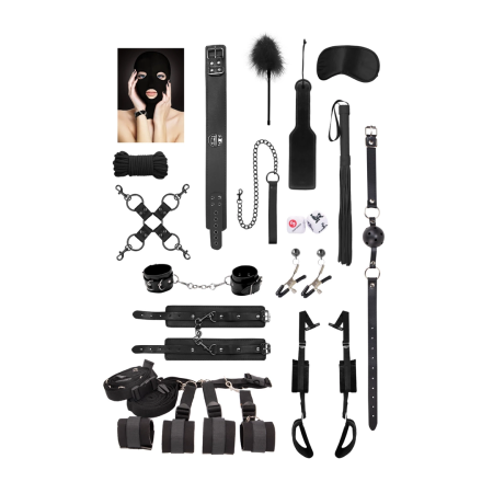 Shots Advanced Bondage Kit - Complete Restraint System, Black