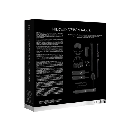 Shots Advanced Bondage Kit with Furry Cuffs, Satin Mask & Rope 10m