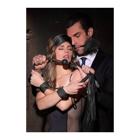 Shots Beginners Bondage Kit - Complete Set with Cuffs, Gag, Mask, Flogger