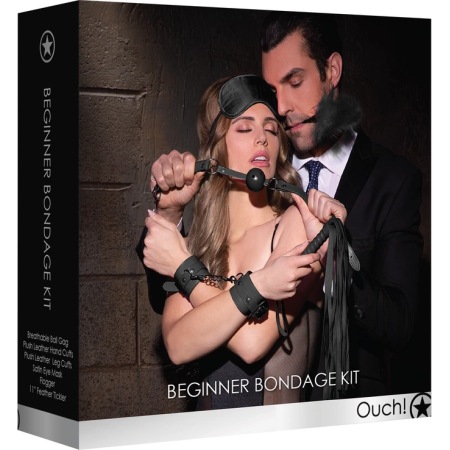 Shots Beginners Bondage Kit - Complete Set with Cuffs, Gag, Mask, Flogger