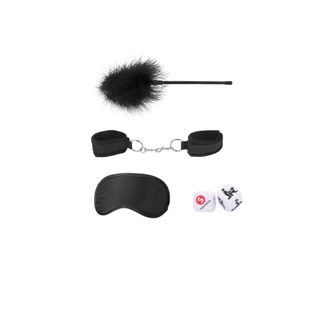 Loving Joy Bondage Starter Set #2 - Velvet Cuffs, Feather, Mask, Dice