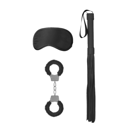 Loving Joy Bondage Kit #1 - Beginner Set with Furry Cuffs & Satin Mask