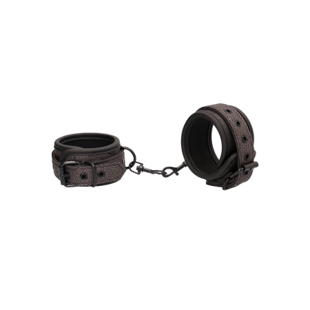 Ouch! Titanium Grey Adjustable Wrist Cuffs with Neoprene Padding