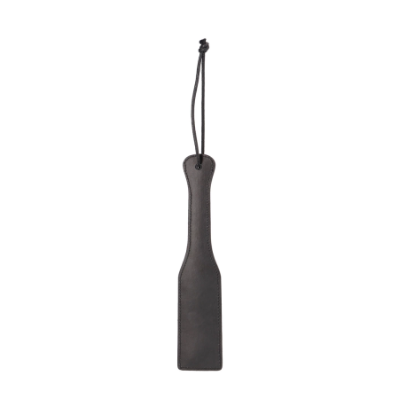 OUCH! Bonded Leather Impact Paddle Black - Sturdy Anatomic Design