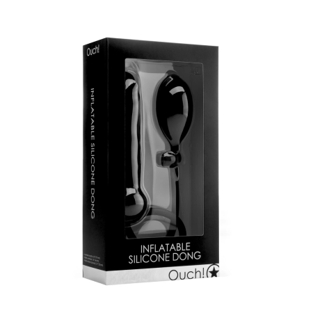 Shots Inflatable Silicone Device Adjustable Size Black 8714273951113