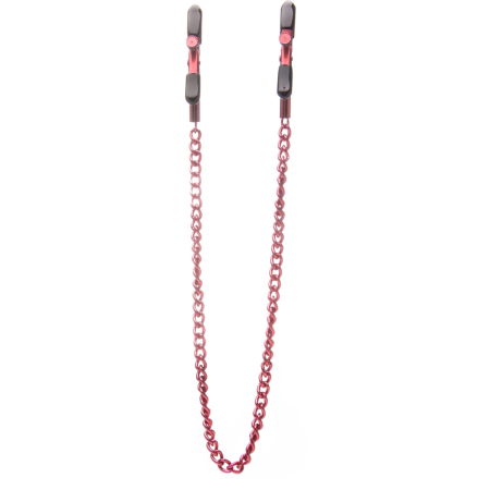 Ouch! Adjustable Stainless Steel Nipple Clamps with Chain, Nickel-Free