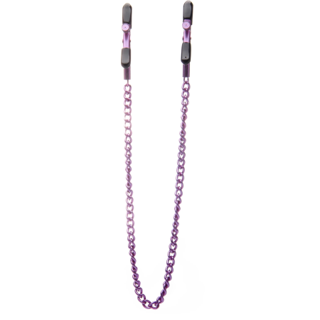 Ouch! Adjustable Stainless Steel Nipple Clamps with Chain, Nickel-Free