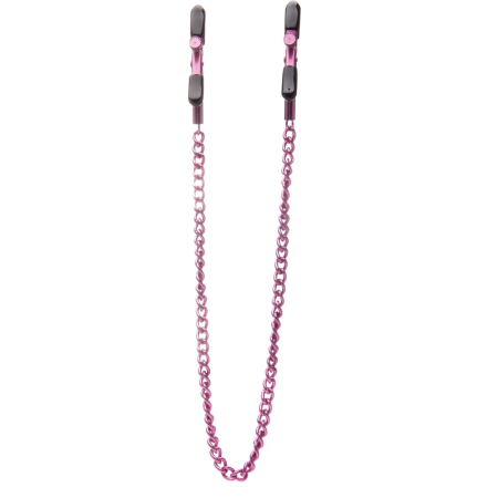 Ouch! Adjustable Stainless Steel Nipple Clamps with Chain - Nickel-Free