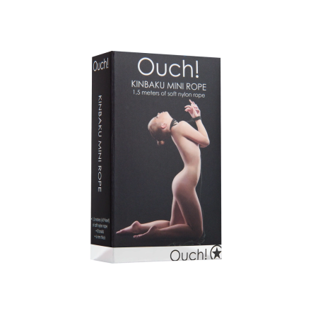 Kinbaku Mini Rope 1.5m - Soft Bondage Cord, Compact Size, Black