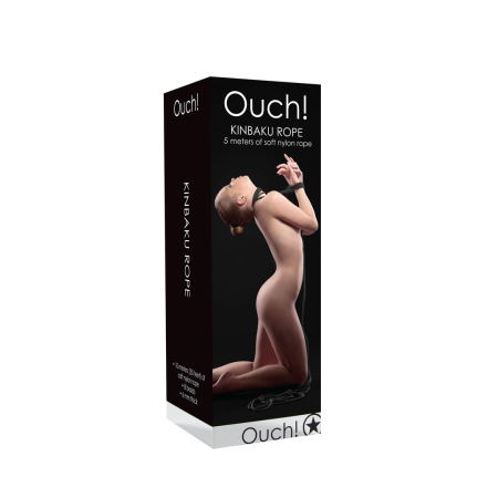 Kinbaku Bondage Rope 5 m - Soft Cotton Restraint Line, Black