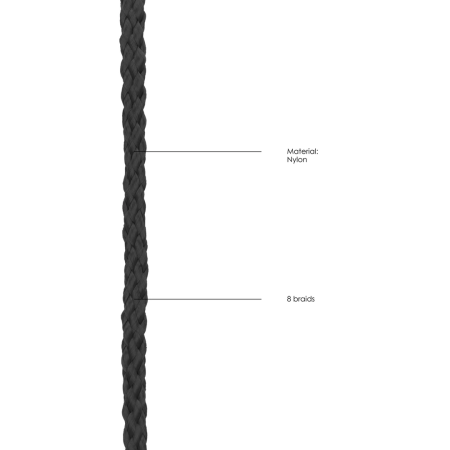 Kinbaku Bondage Rope 5 m - Soft Cotton Restraint Line, Black